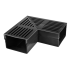 U-Drain goot 5hg x 10br | X hoekstuk zwart