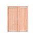 1073507 | Douglas dichte dubbele deur 168x209 cm, verzinkte hengen, RVS beslag, kleurloos geimpr.