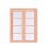 Douglas Volglas dubbele deur Prestige 168x209 cm, scharnieren, RVS beslag, onbehandeld.