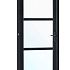 Vuren steellook enkele glas deur zwart gespoten B1100xH2120mm buitenmaat, linksdraaiend
