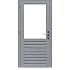 Hardhouten enkele 1-ruits glasdeur Prestige met dubbelglas, linksdraaiend, 109 x 221 cm, grijs gegro