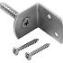 # L-beslag incl schroeven, RVS - verpakt per 4 stuks