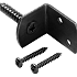 # L-beslag incl schroeven, zwart gepoedercoat - 4 stuks