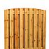 Grenen gesch plankenscherm 19-planks 15 mm, 180 x 180 cm, verticaal toog, groen geimpregneerd.
