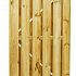 # Grenen gesch plankendeur, B90xH180cm, op stalen frame, recht, groen geimpregneerd.