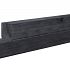 Grenen gesch paal ZWART 8,8 x 8,8 x 270 cm,  ZWART gedompeld.