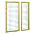 # Grenen betonijzertrellis, 60 x 180 cm, met maas 7,5 x 7,5 cm, in raamwerk 4,4 x 6,8 cm, groen geïm