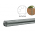 Betonpaal met sleuf en diamant kop t.b.v. schutting 11,5 x 11,5 x 278 cm, grijs hoekpaal, ongecoat.