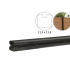 Betonpaal met sleuf en platte kop t.b.v. schutting 11,5 x 11,5 x 277 cm, antraciet eindpaal, gecoat.