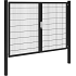 Hillfence metalen dubbele poort Eco-line, 300 x 180 cm, zwart.