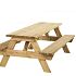 Picknicktafel Bobito, 42 mm dik, bladmaat 220 x 71 cm.