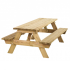 Picknicktafel Bobito, 42 mm dik, bladmaat 220 x 71 cm.