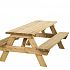 Picknicktafel Bobito, 42 mm dik, bladmaat 220 x 71 cm.