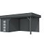 Vuren Topvision Kiekendief, 200 x 300 en luifel 400 cm, antraciet gespoten.