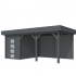 Vuren Topvision Kiekendief, 200 x 300 en luifel 400 cm, antraciet gespoten.