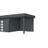 Vuren Topvision Parelhoen, 400 x 300 en luifel 300 cm, antraciet gespoten.