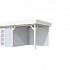 Vuren Topvision Parelhoen, 400 x 300 en luifel 300 cm, wanden lichtgrijs en basis wit.