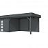 Vuren Topvision Parelhoen, 400 x 300 en luifel 400 cm, antraciet gespoten.