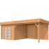 Douglas Topvision Roek, 298 x 298 en luifel 400 cm, onbehandeld.
